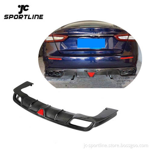 Carbon Fiber Car Rear Diffuser for Maserati Quattroporte 2017-2018